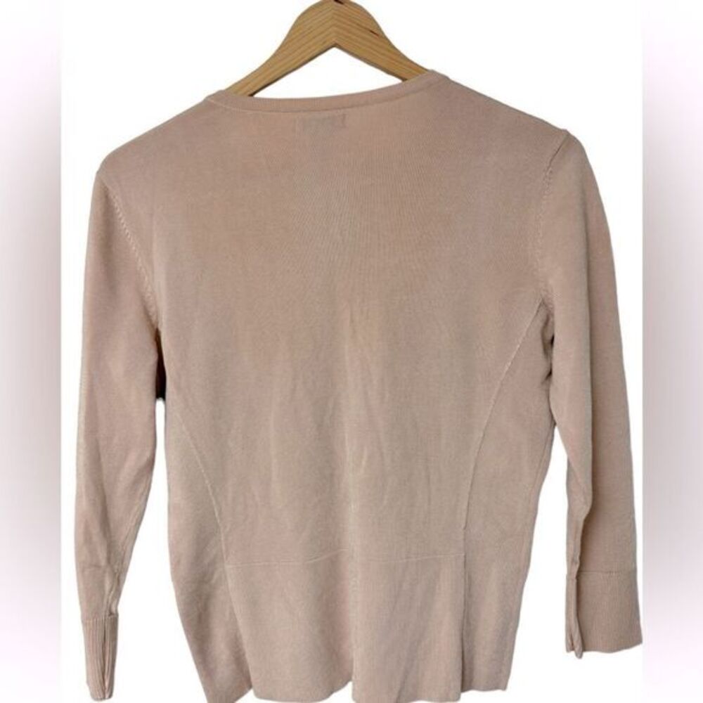 Cache Nude Metallic Sequin Size Small Light Cardi… - image 3